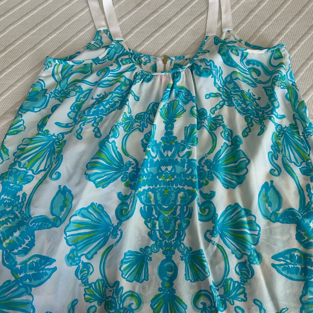 Lilly Pulitzer Teal and Green Design In Top - Picture 5 of 5